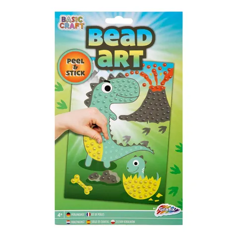 Carte de colorat Moxy cu mărgele – Dinozaur, A5