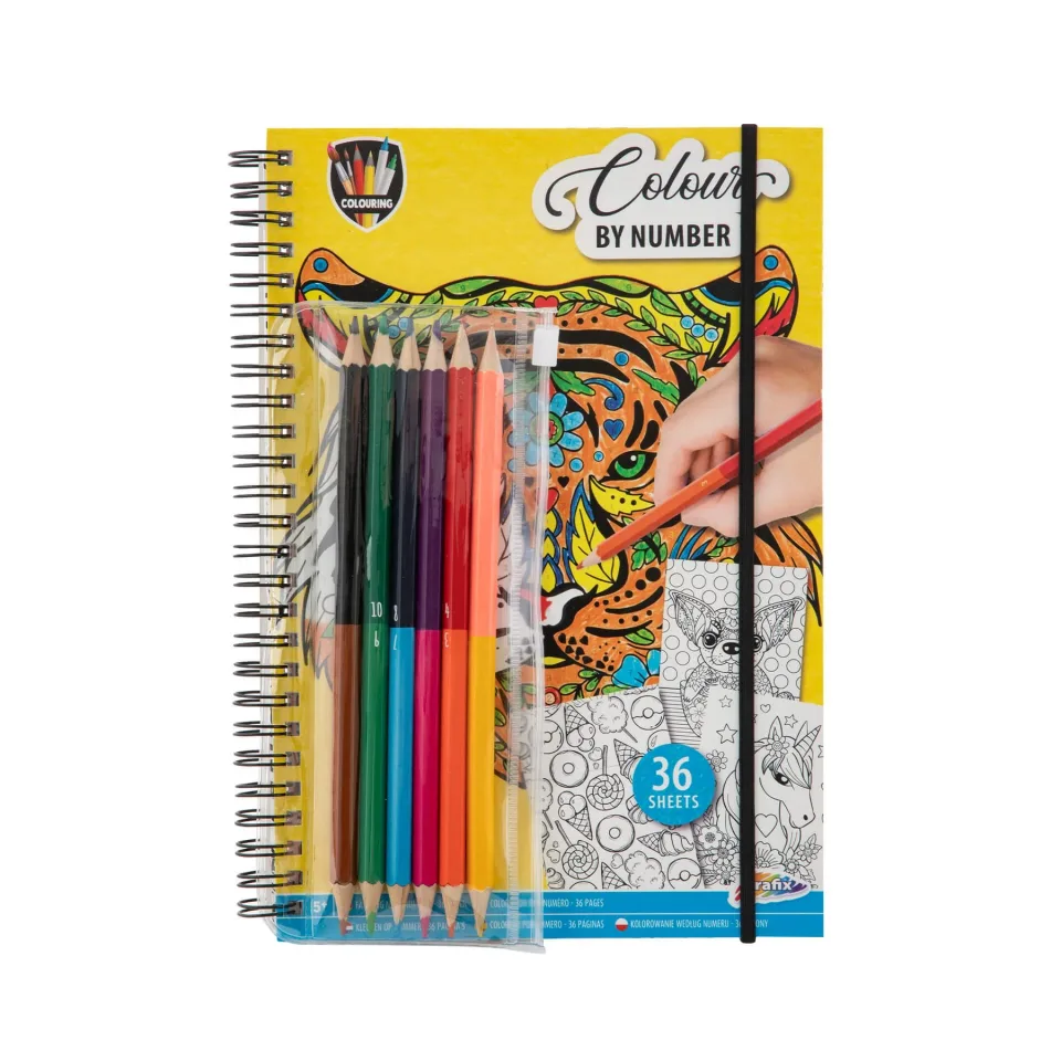 Set Moxy Paint by numbers, 36 coli, cu 6 creioane