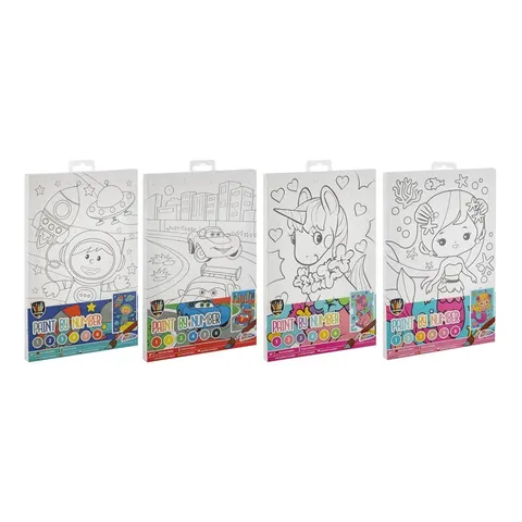 Set Moxy Pictează pe numere, A4, 2 șabloane, asortat, pachet de 24