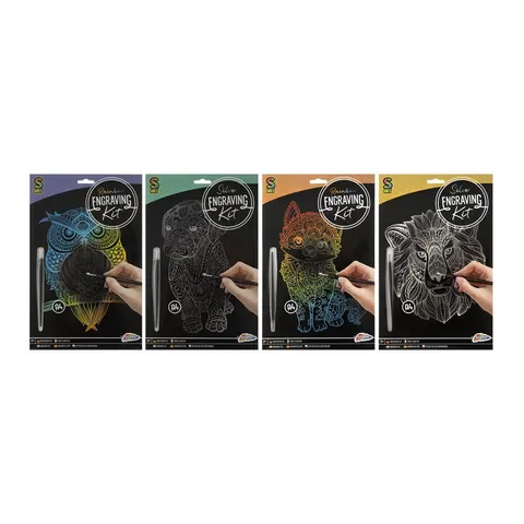 Set Moxy Scratch, A4, asortat, 48 bucăți