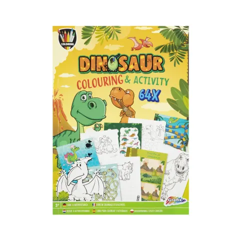 Moxy Carte de colorat și activități Dinozaur, A4, 64 pagini