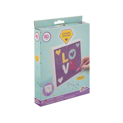 Moxy Pictură cu mărgele Love, cu ramă inclusă, 15 x 15 cm