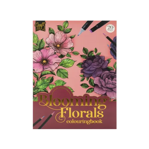 Carte de colorat Craft ID Flori, A4, 20 de foi