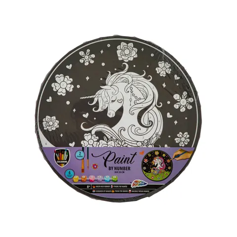 Moxy Paint după Numere Unicorn, cu 6 Culori, Rotund, 30 cm