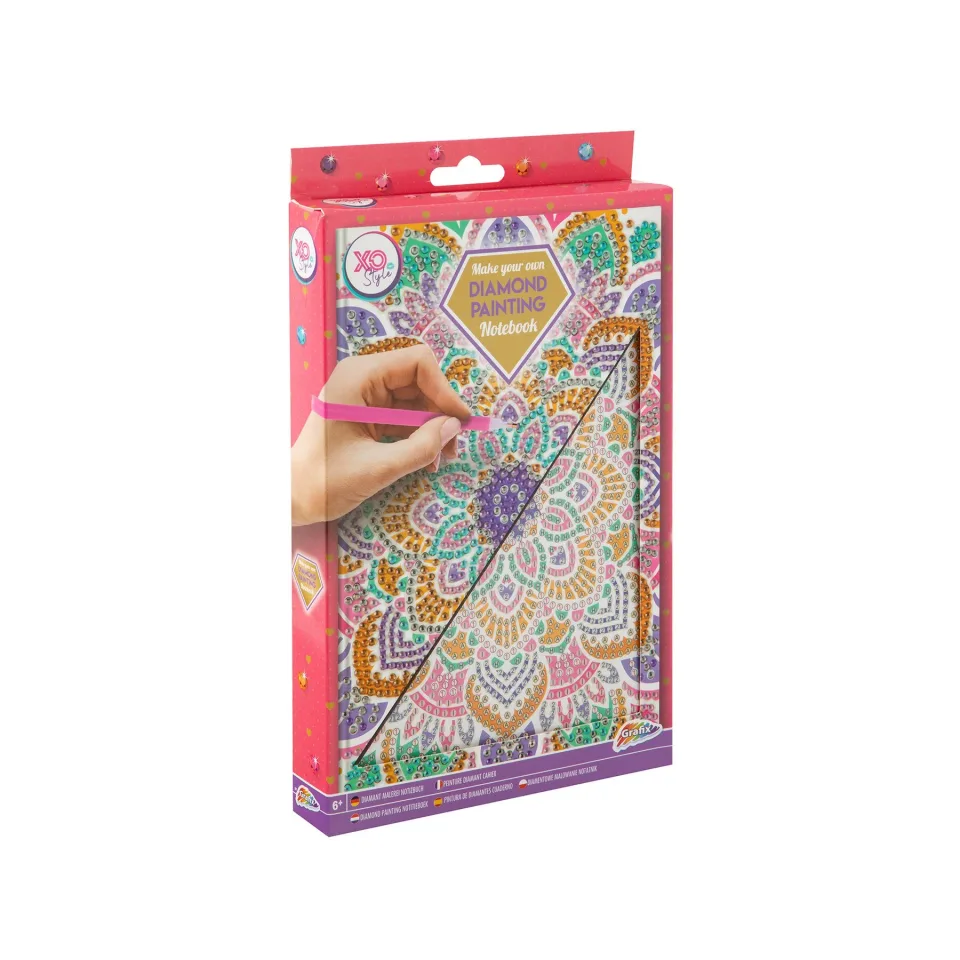 Carnet Moxy Mandala, pentru artă cu mărgele, A5, roz