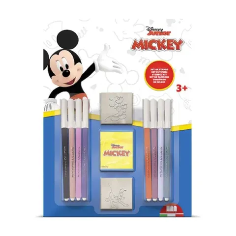 Multiprint Set Mickey Mouse, cu 2 ștampile și 8 markere