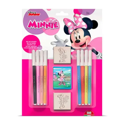 Multiprint Set Minnie Mouse, 2 ștampile și 8 markere