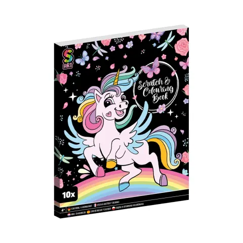 Moxy Set de răzuit și colorat Unicorn, 10 file