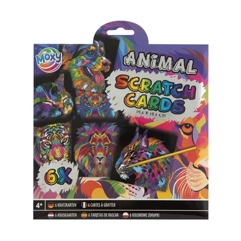 Moxy Carduri de răzuit Animale, 6 bucăți