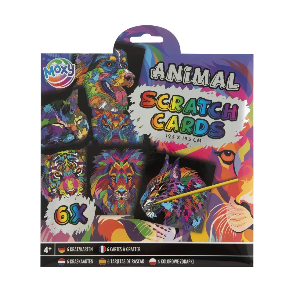 Moxy Carduri de răzuit Animale, 6 bucăți
