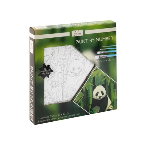 Nassau Pictură după numere Panda, 20 x 20 cm