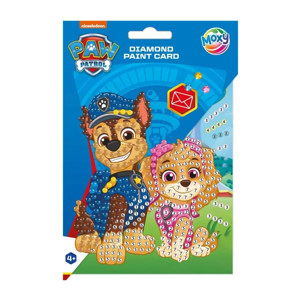 Moxy Cartonaș cu mărgele Paw Patrol, cu plic inclus