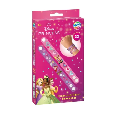 Moxy Set de creație brățări cu mărgele, Prințese Disney, 2 buc.