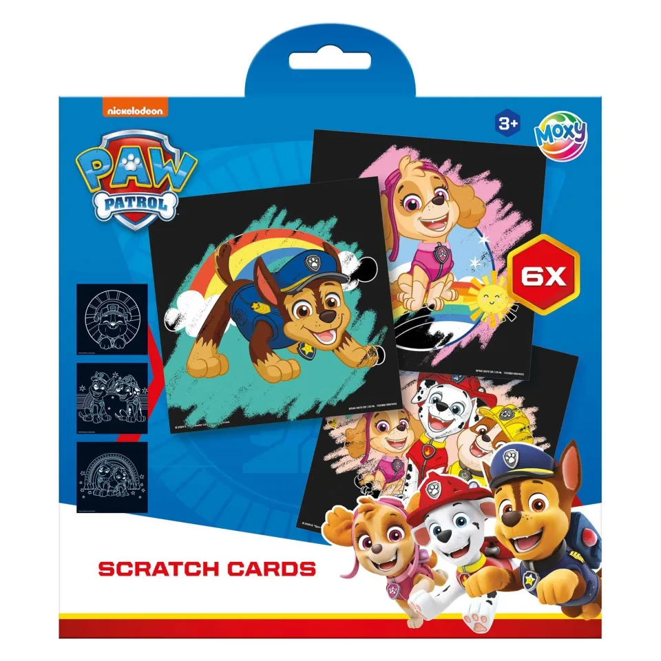Moxy Cartonașe de răzuit Paw Patrol, 6 buc.