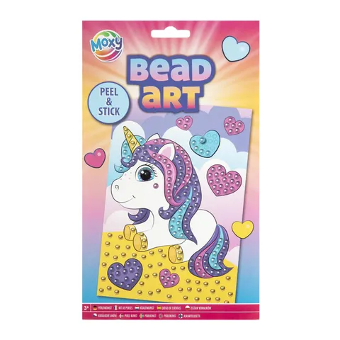 Moxy Pictură cu mărgele de colorat - Unicorn, A5