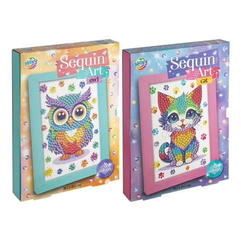 Moxy Pictură cu mărgele cu ramă, 26 x 19 cm, asortat, 8 bucăți