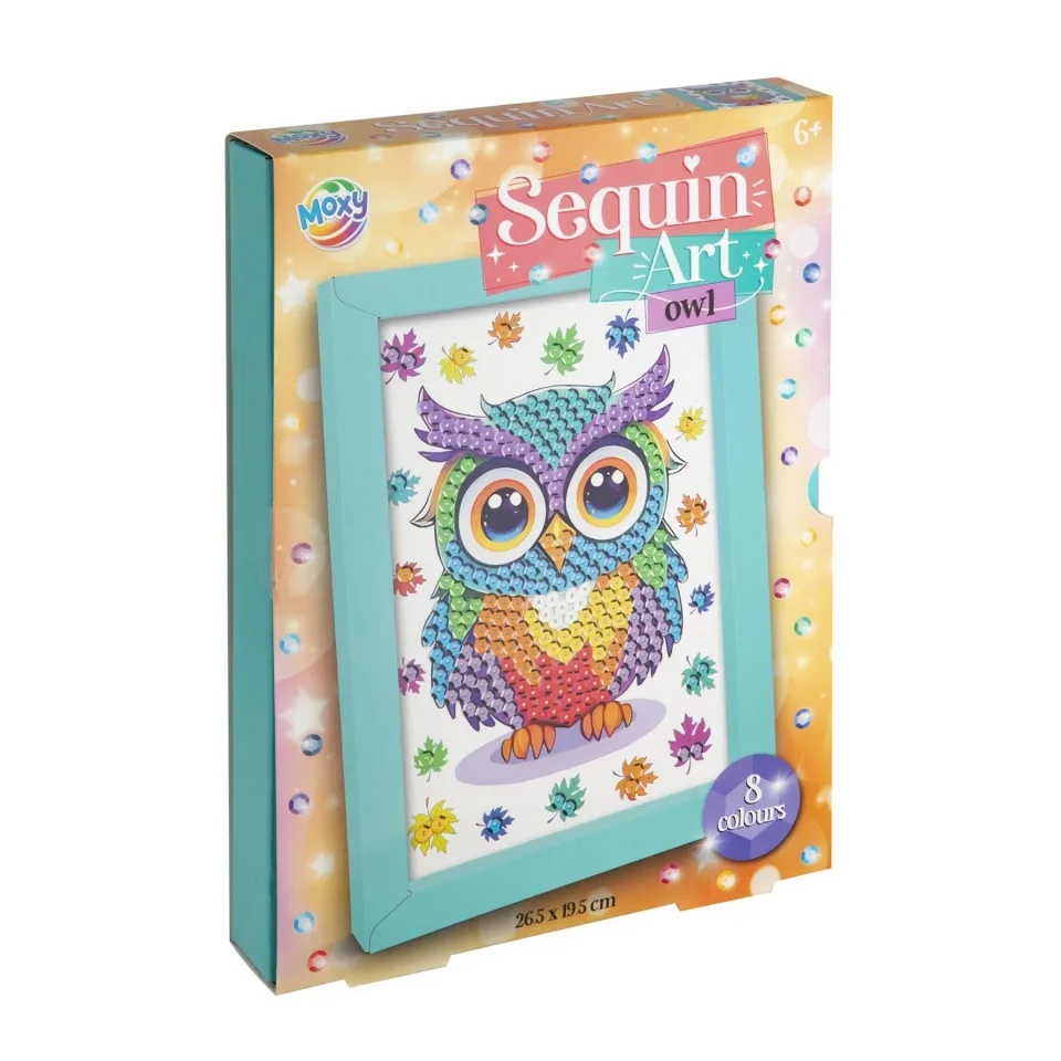 Moxy Pictură cu diamante, cu ramă – Bufniță, 26 x 19 cm