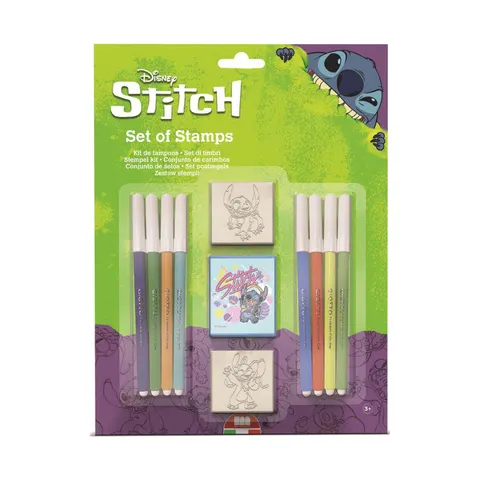Multiprint Set Stitch, cu 2 ștampile și 8 markere