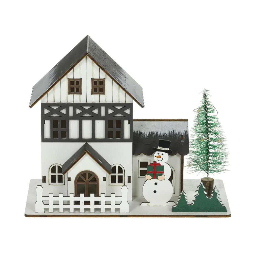 Decorațiune de Crăciun Retlux RXL 465 - Căsuță cu om de zăpadă