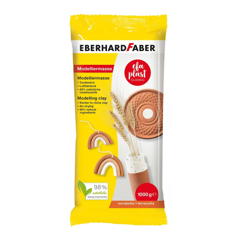 Pastă de modelaj Eberhard Faber, tip porțelan, 1 kg, maro