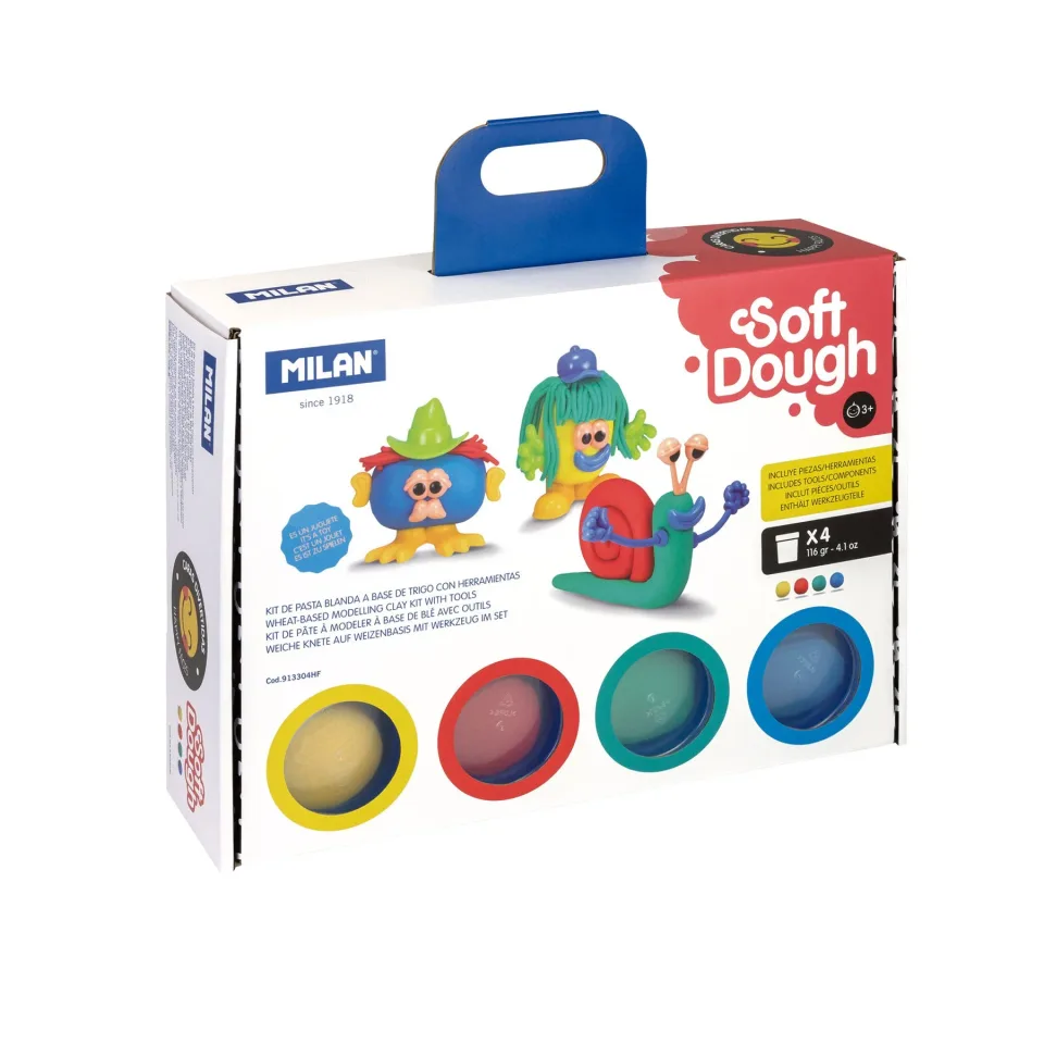 Set de modelaj Milan Soft Dough Funny Faces