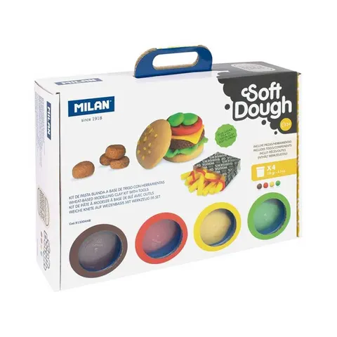 Pastă de modelaj Milan Soft Dough - Set Burger