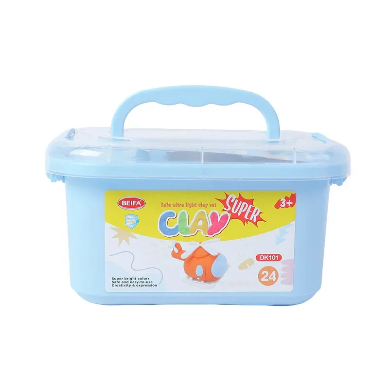 Plastilină de modelaj Beifa, în cutie de transport, 240 g, 24 culori