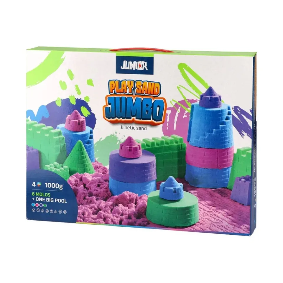 Set nisip kinetic Junior Play Sand Kinetic Sand, castel, 1000 g