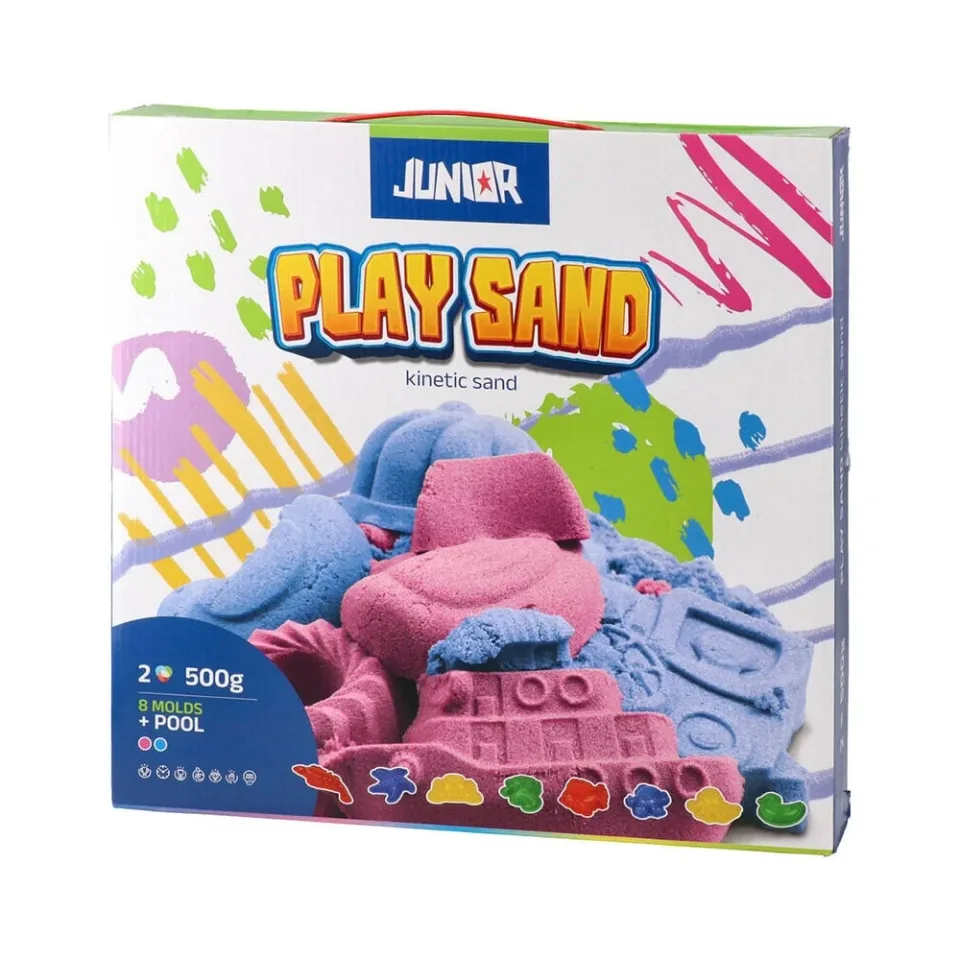 Set nisip kinetic Junior Play Sand Kinetic Sand, animale, 500 g