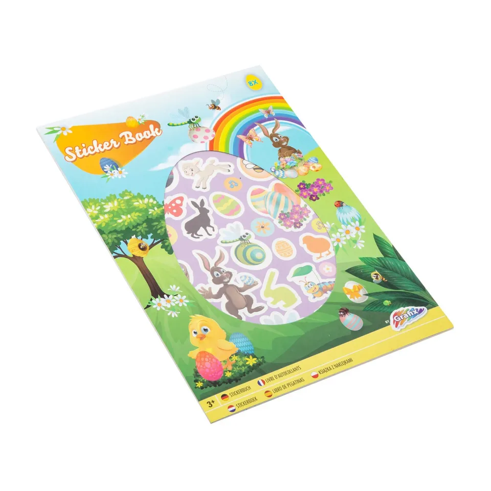 Carte cu abțibilduri Moxy, motive de Paște, A4