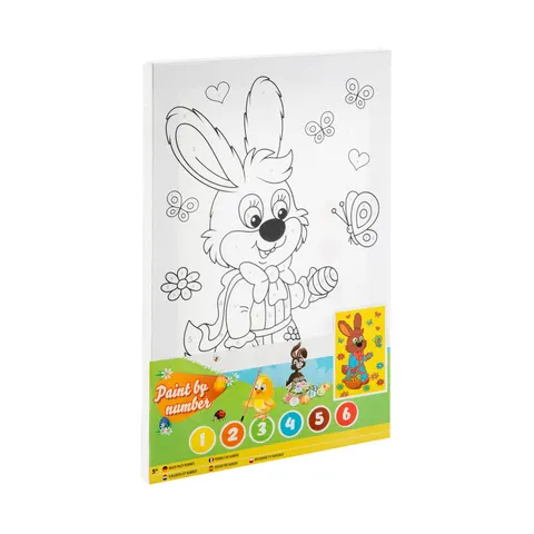 Pânză de pictat Moxy Iepuraș cu coș, după numere