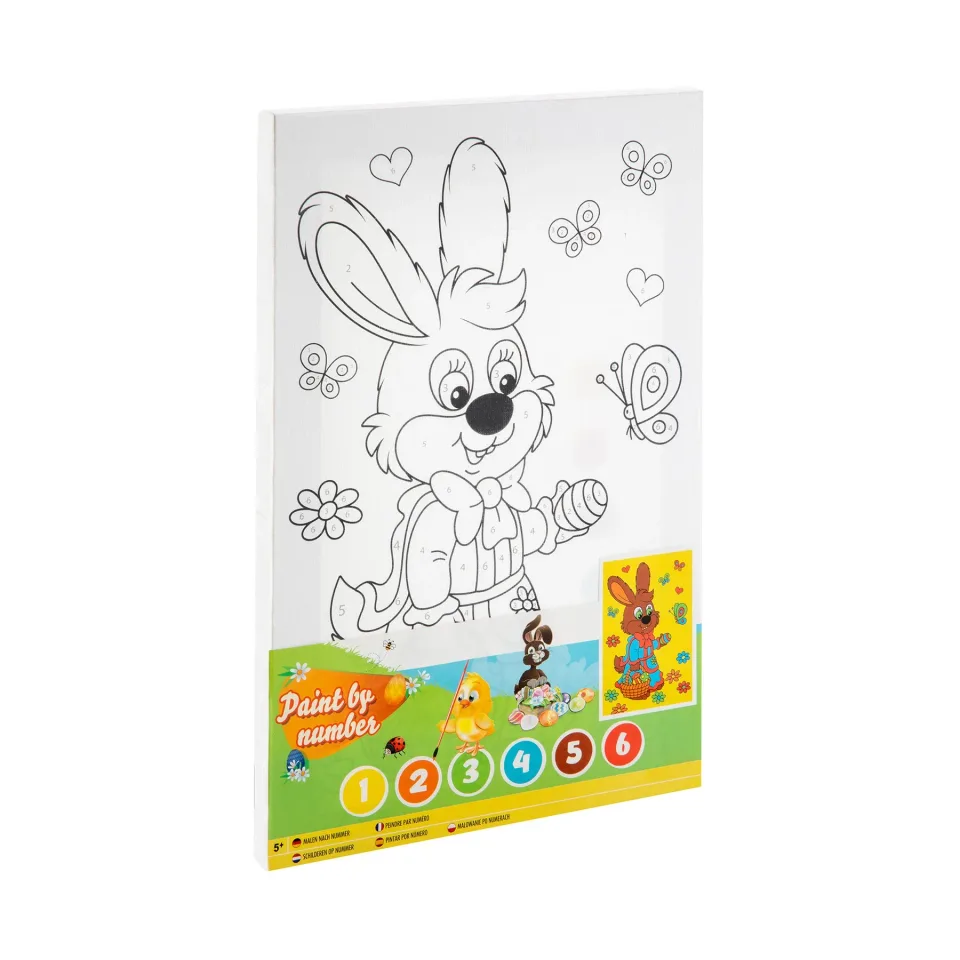 Pânză de pictat Moxy Iepuraș cu coș, după numere