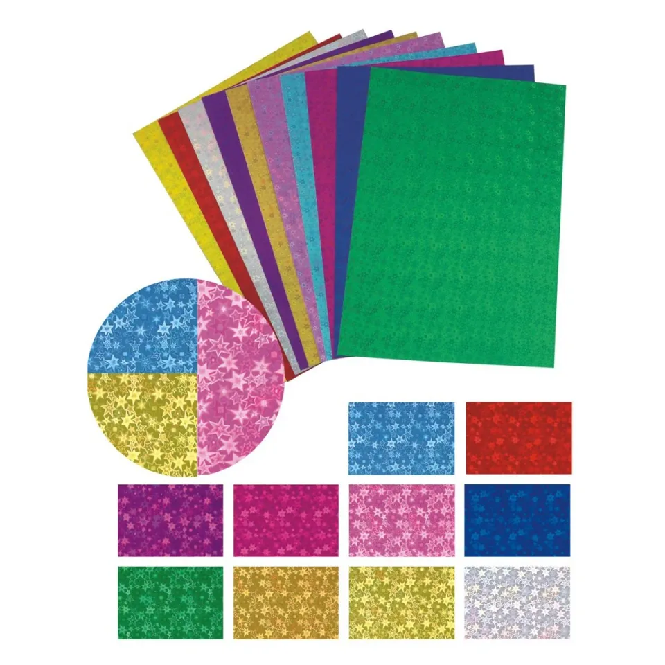 Foska Hârtie holografică, 250 g, 10 bucăți