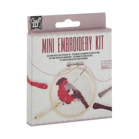 Craft ID Set de broderie Pasăre, mini, 12.5 x 10 cm
