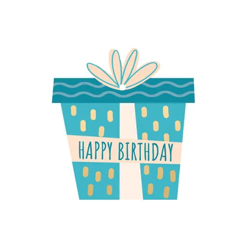 Gespaensterwald Etichetă cadou Happy Birthday