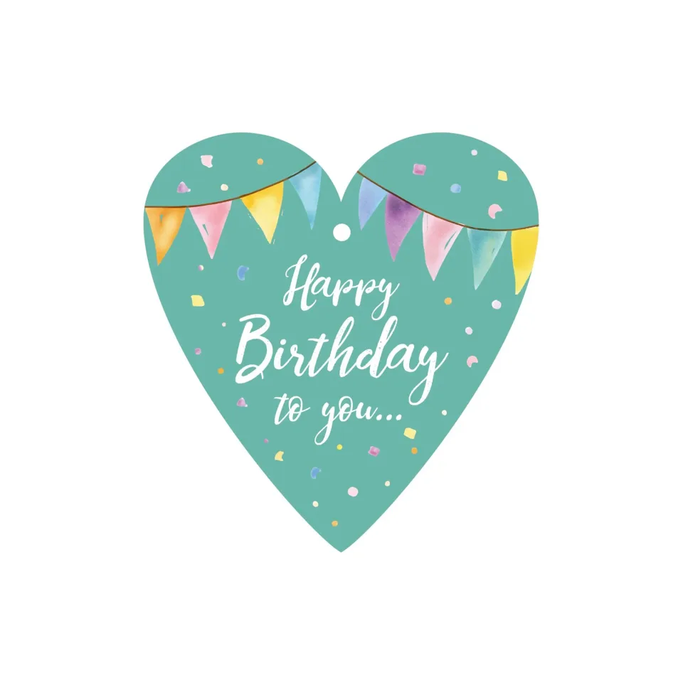 Gespaensterwald Etichetă cadou Happy Birthday To You, inimă