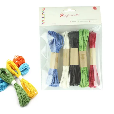 Foska Sfoară decorativă, hârtie, 10 m, 5 culori