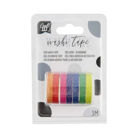 Craft ID Bandă adezivă decorativă, 3 m, 3 buc., multicolor