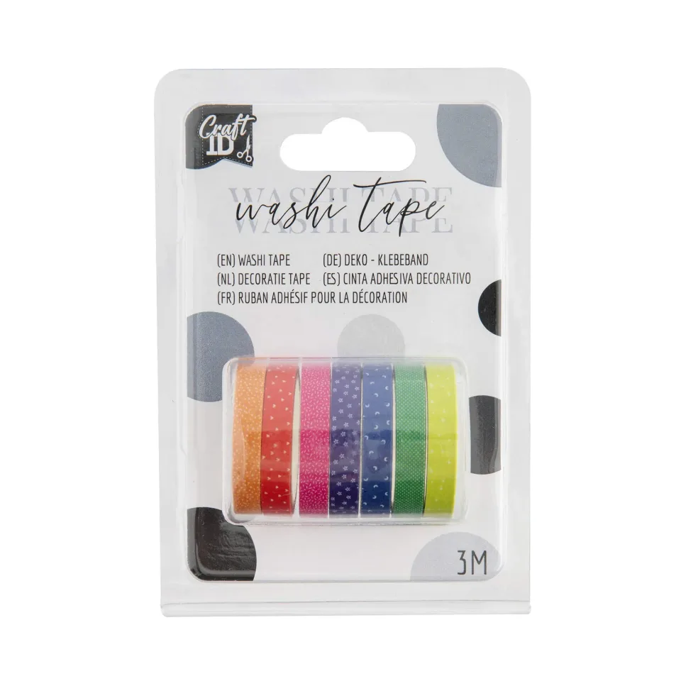 Craft ID Bandă adezivă decorativă, 3 m, 3 buc., multicolor