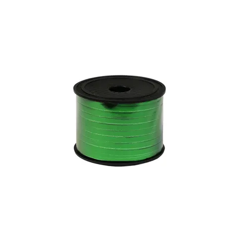 Panglică decorativă, metalizată, 0.5 cm ? 90 m, verde