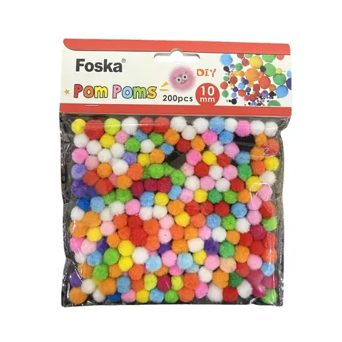 Foska Pompoane pentru decorare, colorate, 100 buc.