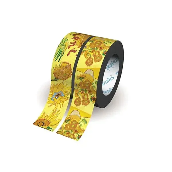 Paperblanks Bandă adezivă decorativă Van Gogh Sunflowers, 10 m, 2 buc.