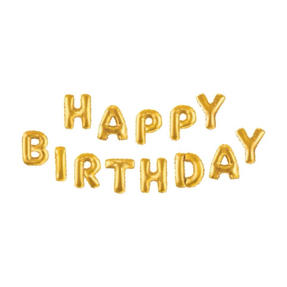 Baloane Festa „Happy Birthday”, auriu