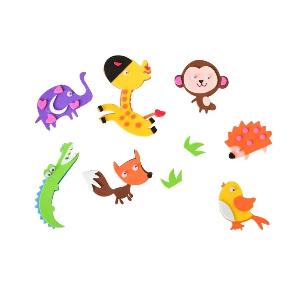 Animale din fetru pentru decorare Junior, 7 buc., mix