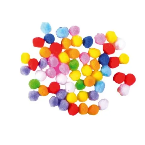 Ciucuri decorativi Junior, 10 mm, multicolori, 30 buc.