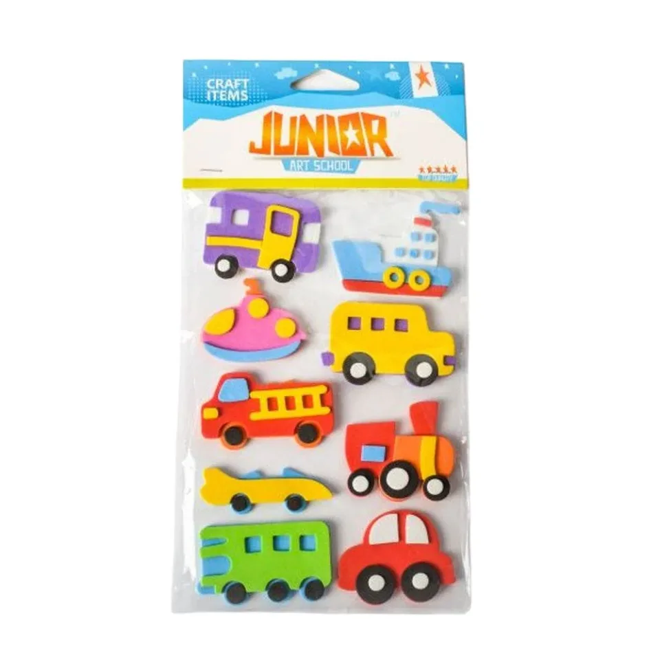 Vehicule din fetru pentru decorare Junior, 8 buc., mix