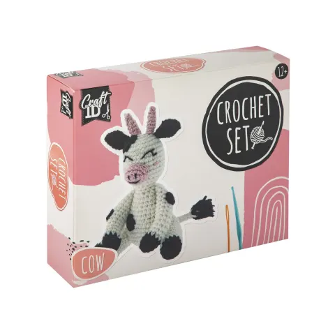 Kit de croșetat Craft ID Vacă, 14 x 8 x 16 cm