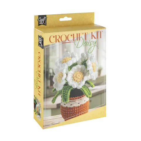 Ghiveci cu margarete Craft ID, lucru de mână prin țesere