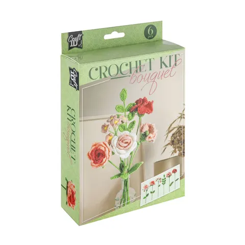Buchet de flori Craft ID, lucru de mână prin țesere, roz