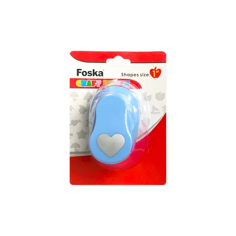 Perforator decorativ Foska – Inimă, 25 mm, roz